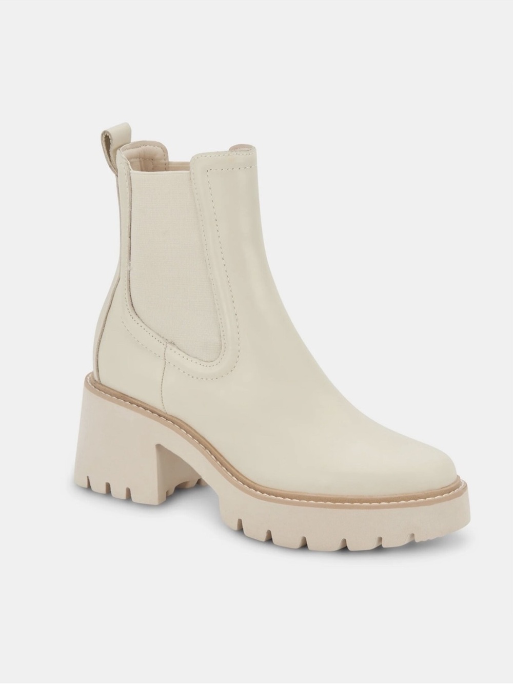 Dolce Vita Hawk H2O Waterproof Boots in Ivory Leather